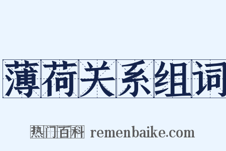 薄荷关系组词是什么意思的图片